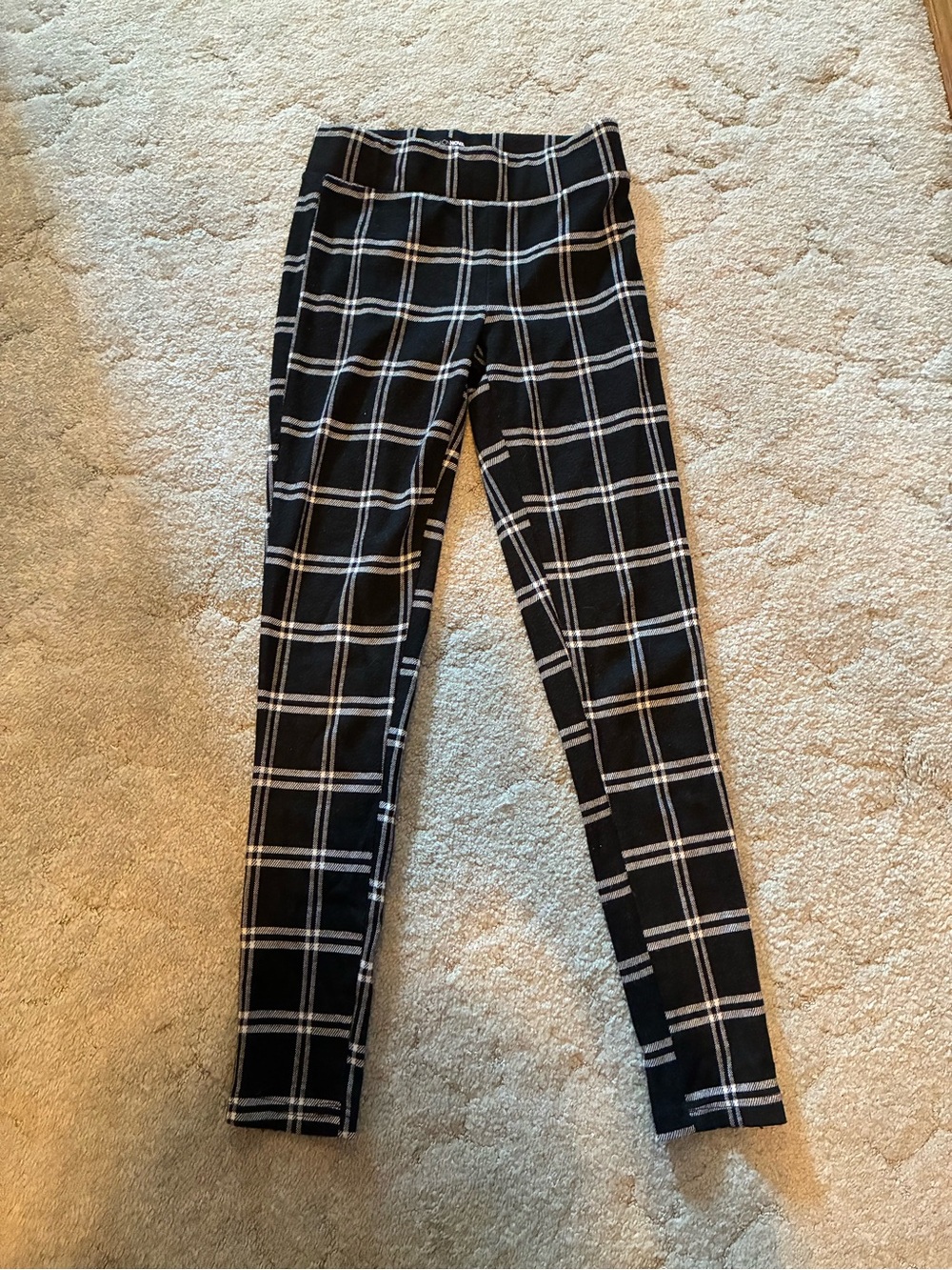 Fashion Nova Black & White Plaid Pants